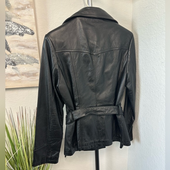 Wilson Maxima Genuine Leather Black Coat Size M - Picture 6 of 6